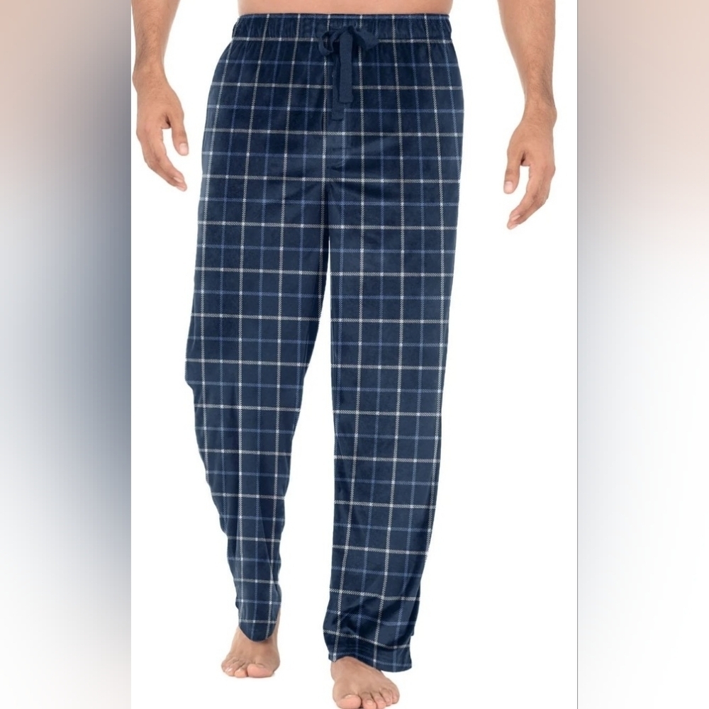 Izod Men's Blue Plaid Pants